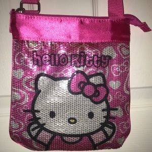 Girls Hello Kitty sequin and satin crossbody